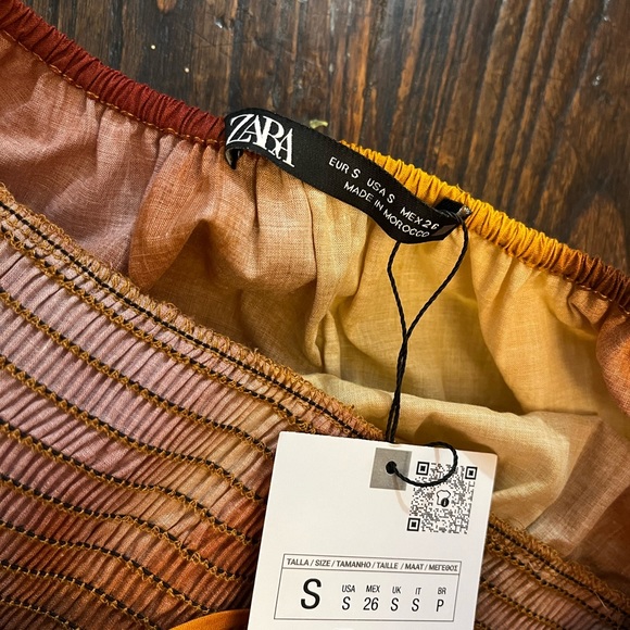 Brand New Zara tie-dye cotton maxi dress 🧡💛 - Picture 6 of 9